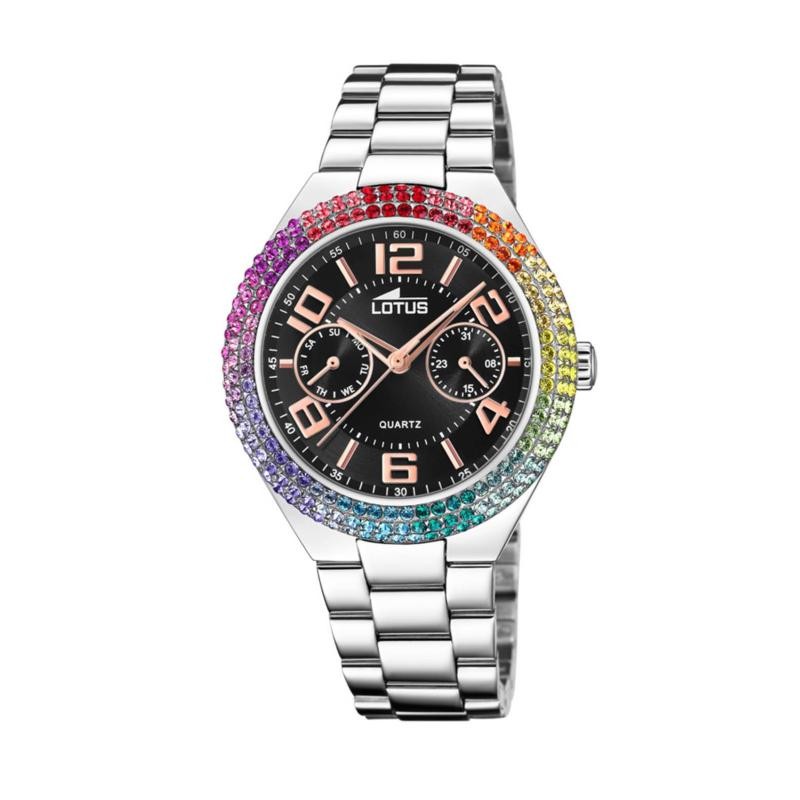 Orologio Lotus Bliss 18907/2 Nero Cinghia Acciaio Inossidabile 316L, Donna