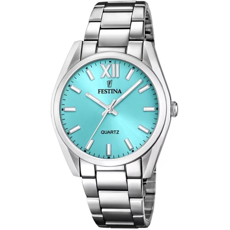 Orologio Donna Solo Tempo FESTINA F20622/D in Acciaio con Fondo Turchese