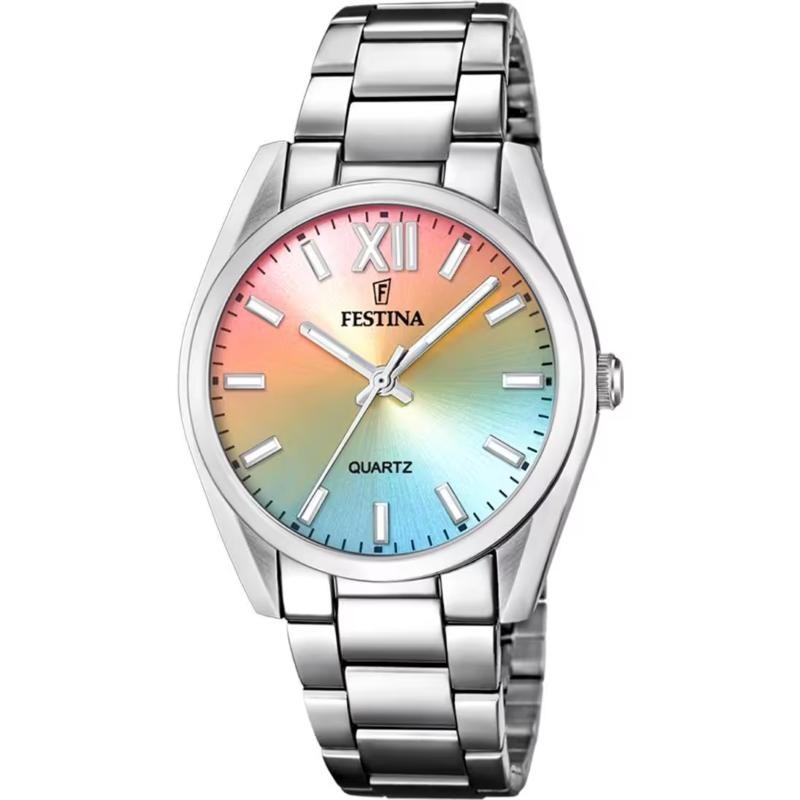 Orologio Donna Solo Tempo FESTINA F20622/H in Acciaio con Fondo Rainbow