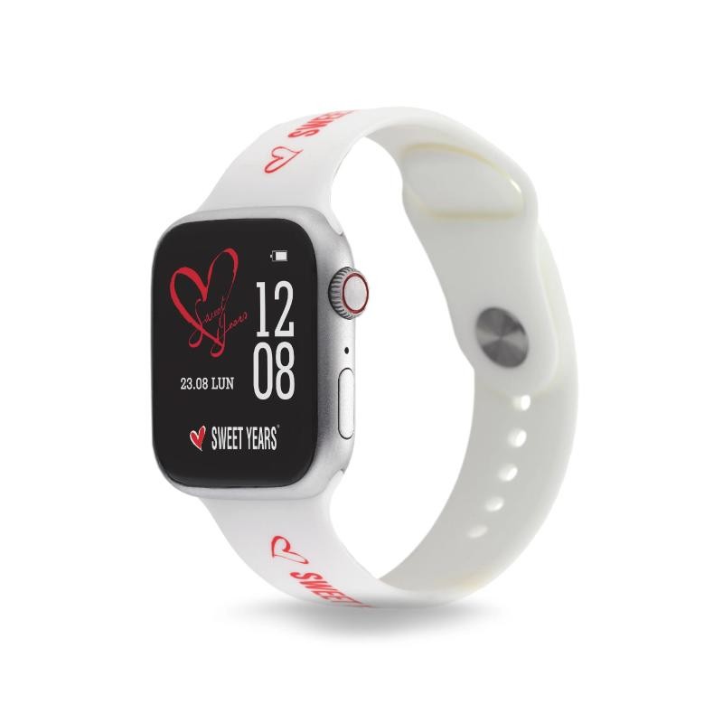 Smartwatch Unisex SWEETYEARS SW-2001-01F Cinturino Silicone Bianco