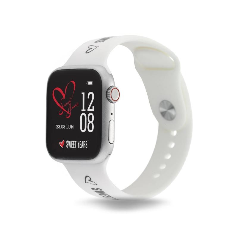 Smartwatch Unisex SWEETYEARS SW-2001-02F Cinturino Silicone Bianco