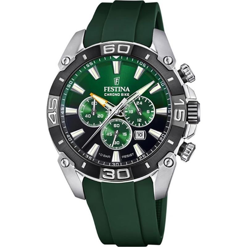 Orologio Uomo Cronografo FESTINA F20544/3 Cinturino Silicone Verde