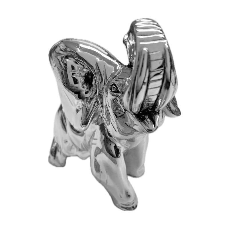 Statua Portafortuna Argento 627 con Elefante 9X8 cm