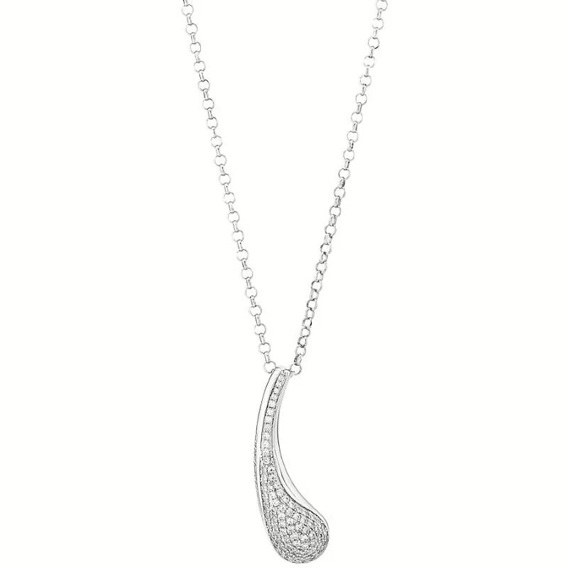 Collana con pendente zirconato a goccia KGR038 collezione Caleida