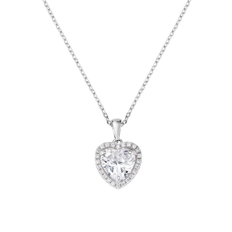 Collana Donna AMEN CLTIHBBBZ Argento 925 Cuore con Zirconi