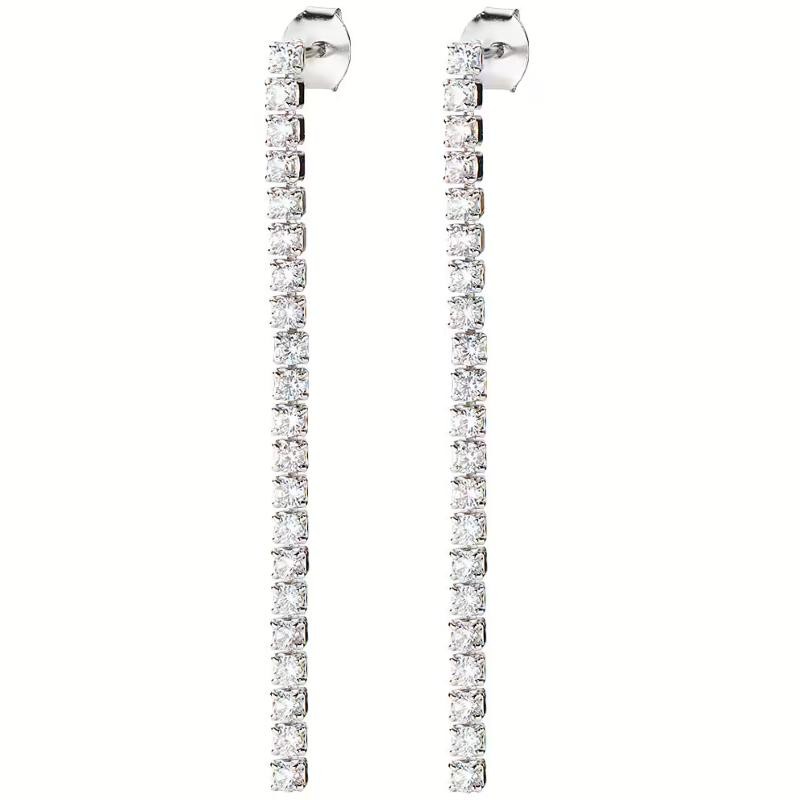 Orecchini Donna Pendenti AMEN ETNBBZ Tennis Argento 925 con Zirconi