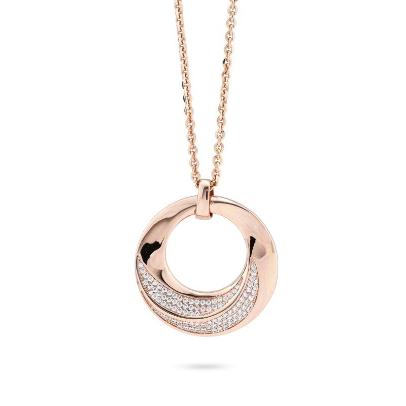 Collana Donna BOCCADAMO KGR042RS in Bronzo Rosato con Anello Zirconato