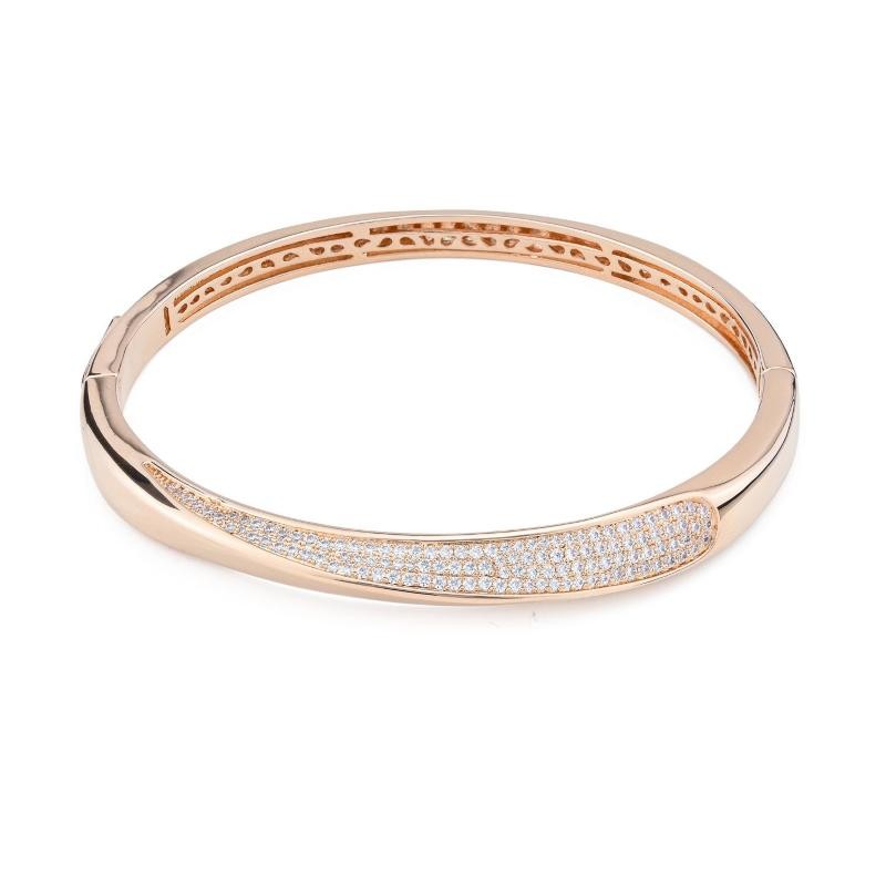 Bracciale Donna BOCCADAMO KBR031RS in Bronzo Rosato e Pavè Zirconi