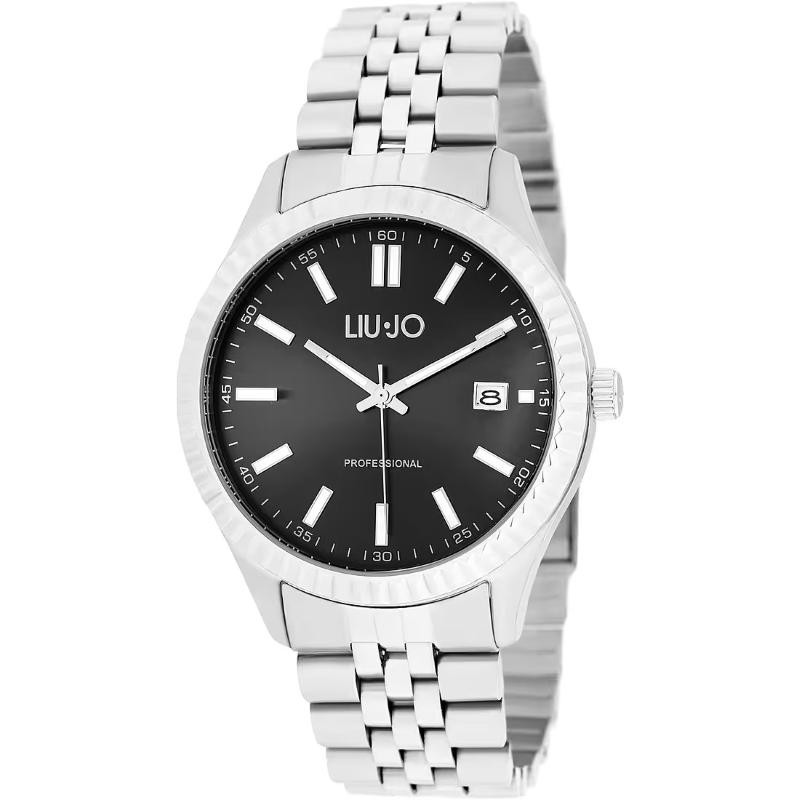 Orologio solo tempo uomo Liu Jo TLJ2001 cassa di colore argento-nero quadrante nero