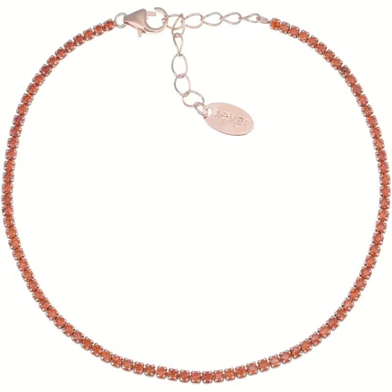 Bracciale donna gioielli Amen BT1RAR17 con zirconi arancioni di colore Rosè