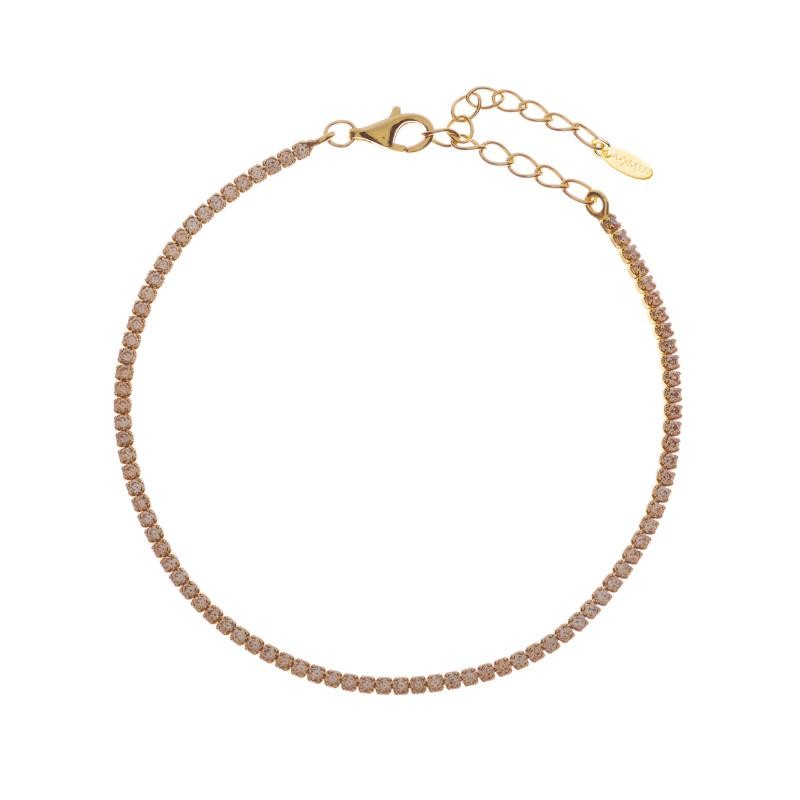 Bracciale Donna Amen tennis BT1GCH17, Gioiello argento dorato e zirconi