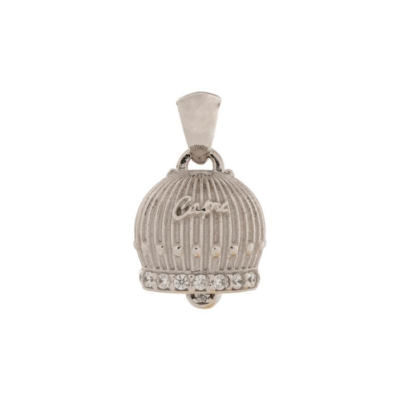AMOCAPRI CN4D2 Ciondolo in Metallo con campanella Capri Argento