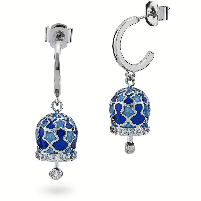 Orecchini donna CL/OR03 gioielli Boccadamo campanelle pendenti stelle azzurre