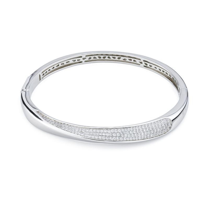 Bracciale Donna BOCCADAMO KBR031 in Bronzo Rodiato con Pavè Zirconi 