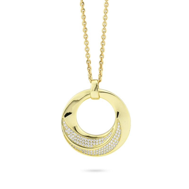 Collana Donna BOCCADAMO KGR042D in Bronzo Dorato con Anello Zirconato