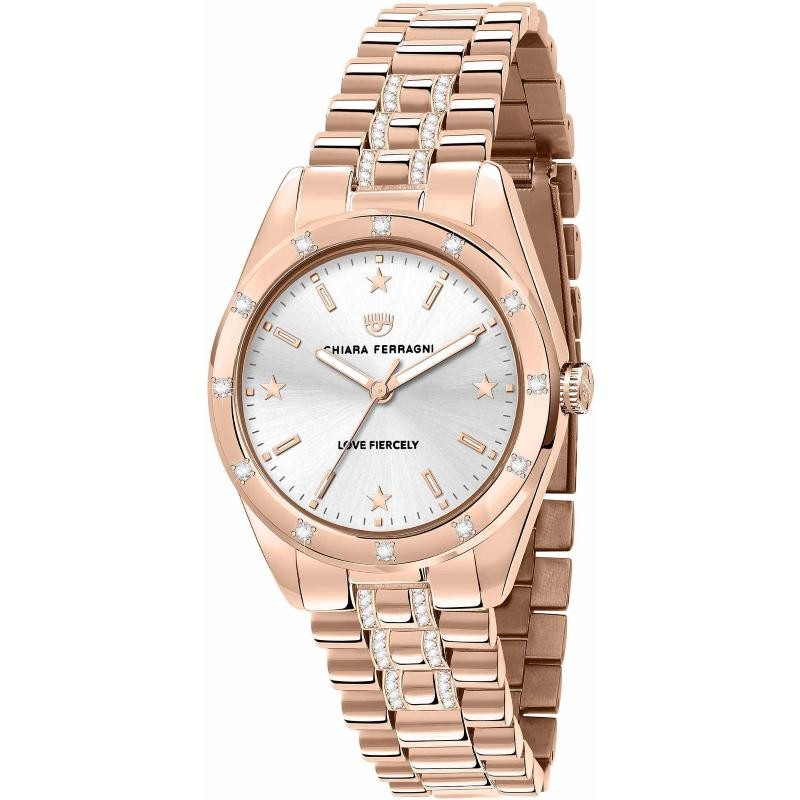 Orologio Donna Solo Tempo FERRAGNI R1953100506 Acciaio PVD Rosato con Pietre