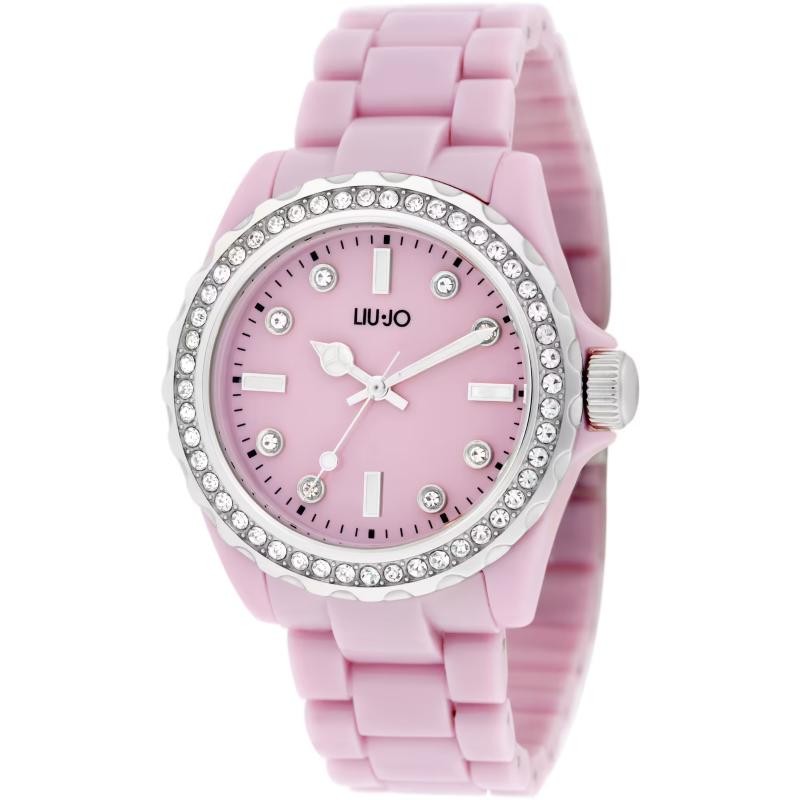 Orologio solo tempo donna Liujo TLJ2170 cinturino rosa ghiera con brillanti