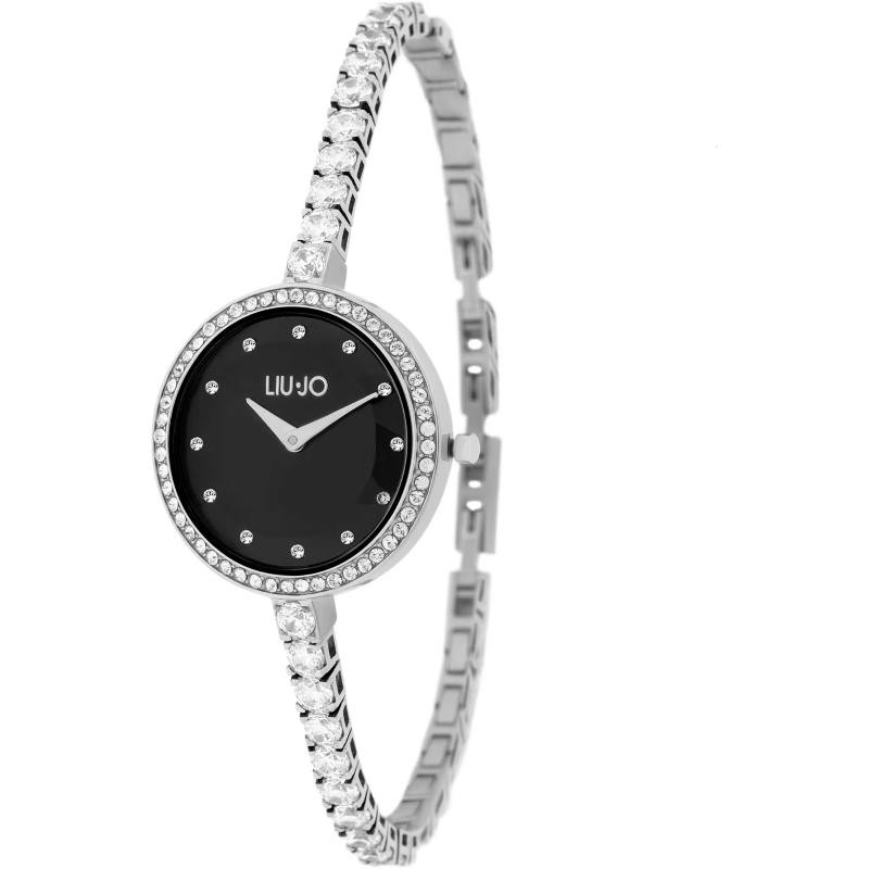 Orologio donna Liujo solo tempo TLJ1870 cinturino argento quadrante nero