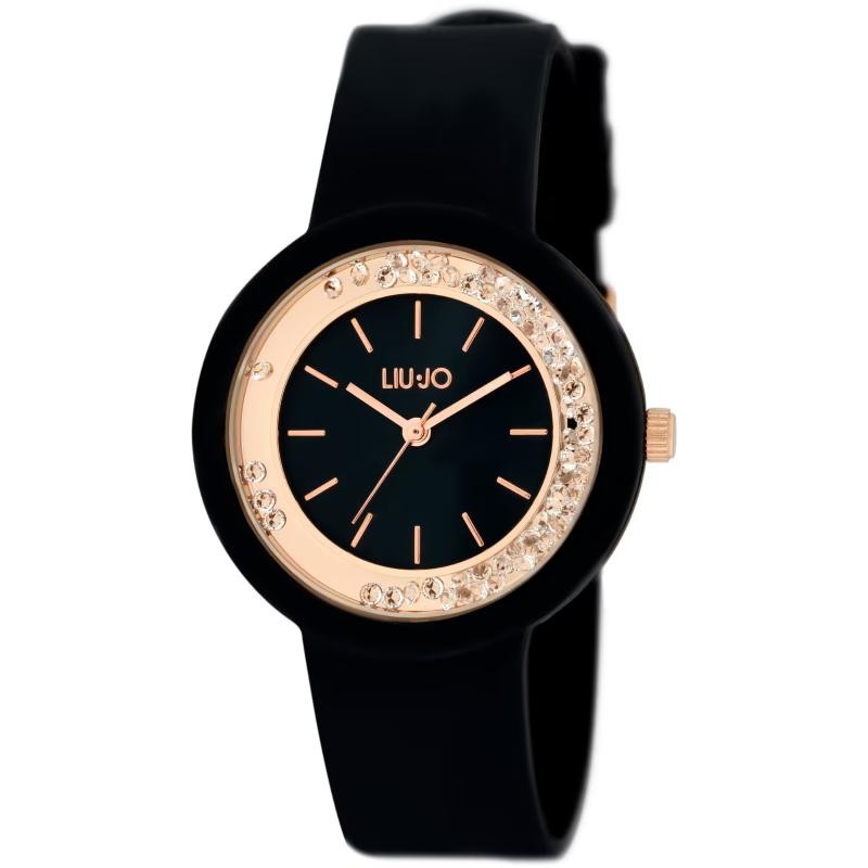Orologio solo tempo donna Liujo TLJ2201 Teen in acciaio,cinturino in silicone di colore nero