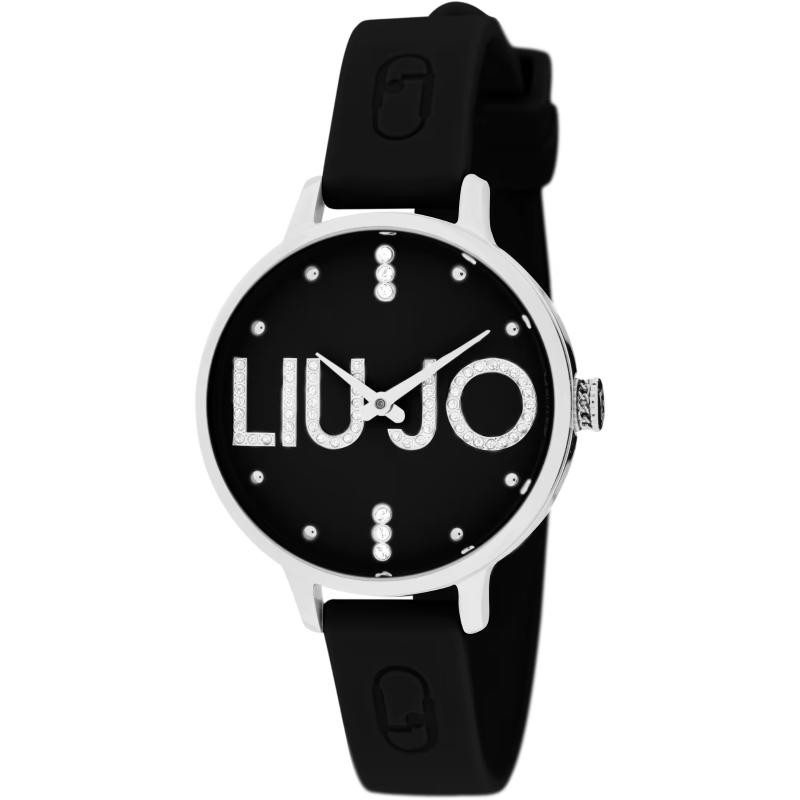 Orologio donna Liu Jo  TLJ2172 Cassa rotonda in acciaio Quadrante analogico nero con cristalli bianchi