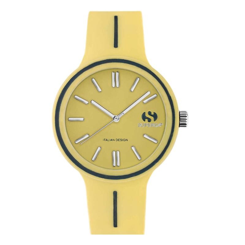 Orologio Unisex Solo Tempo SUPERGA STC032 Cinturino in Silicone Giallo