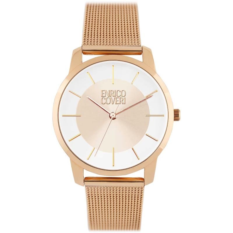 Orologio Donna Solo Tempo ENRICO COVERI ECTC039 in Acciaio PVD Oro Rosa