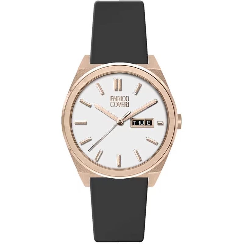 Orologio Uomo Solo Tempo ENRICO COVERI ECTC095 Cinturino Pelle Nero