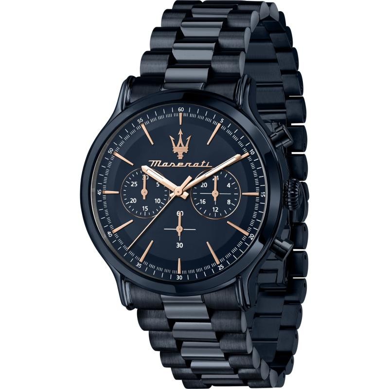 Orologio Uomo Cronografo MASERATI R8873618032 in Acciaio PVD Blu con Datario