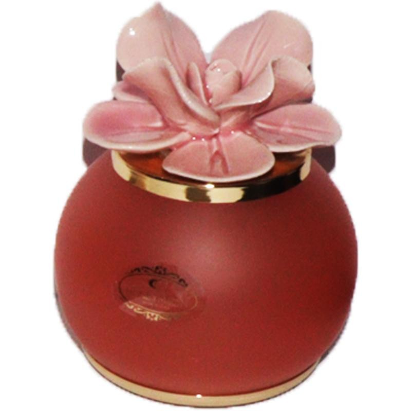 Lampada Bomboniera Honeymoon HM124 In Porcellana e Vetro con Rosa ROSA