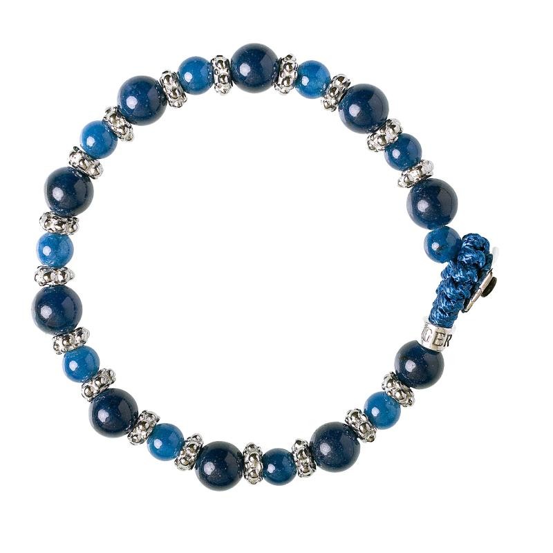 Bracciale Unisex GERBA 162 con Cordoncino Pietre Naturali e Argento 925