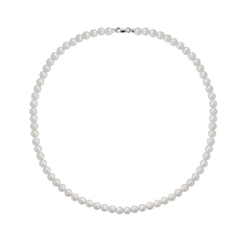 Collana Donna Kioto COL4,5-5  In Oro Bianco 18 Kt Con Perle