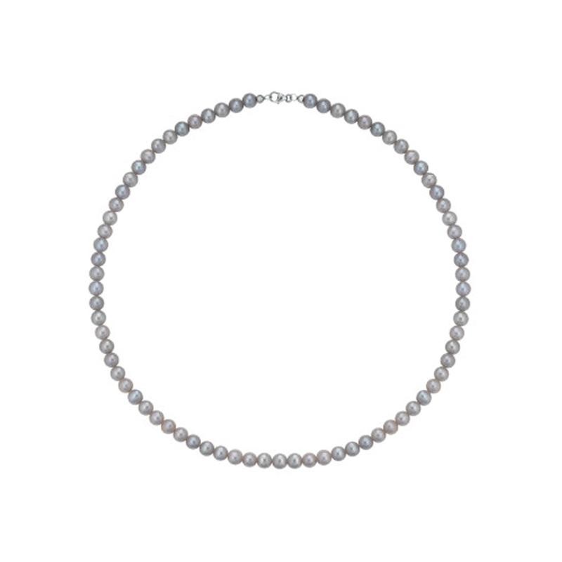 Collana Donna KIOTO COLLGRIGIA con Perle Grigie e chiusura Oro Bianco 18 kt 