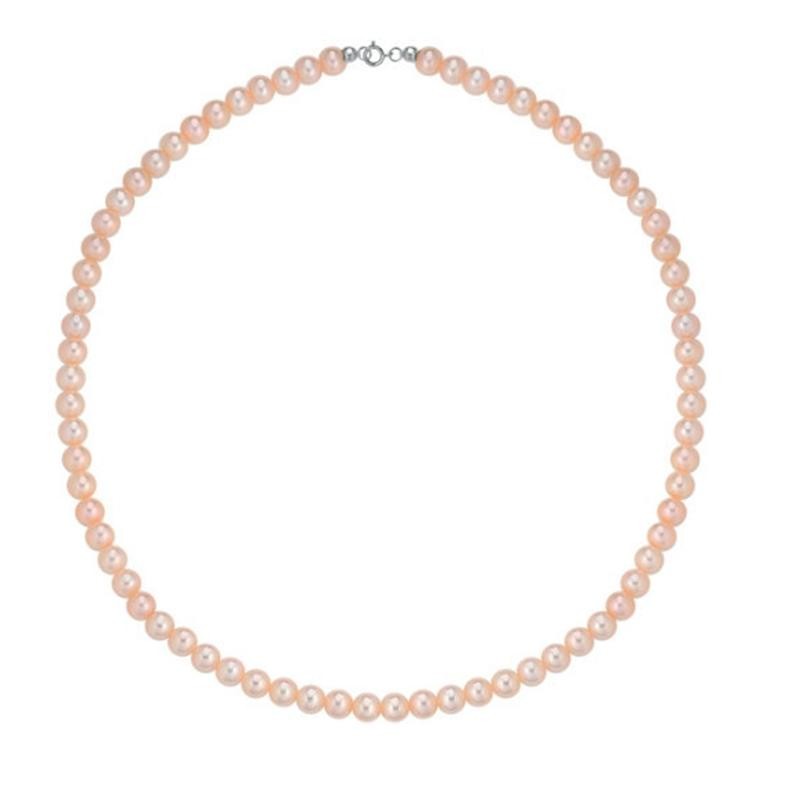 Collana Donna KIOTO COLLROSA con Perle Rosa e chisura oro Bianco 18 kt