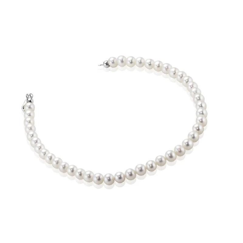 Bracciale Donna KIOTO BR4,5-5 con Perle e chiusura Oro Bianco 18 kt 