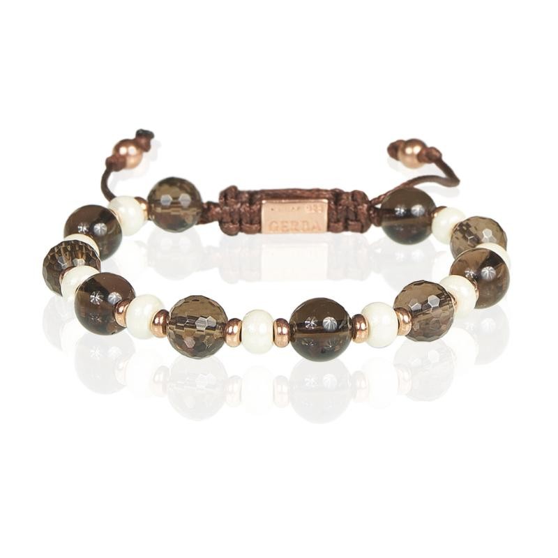 Bracciale Unisex GERBA 344 Elastico con Pietre Naturali e Argento 925