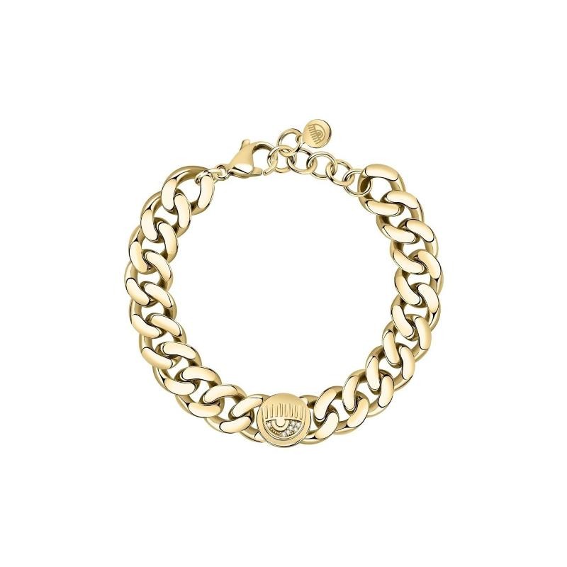 Bracciale Donna CHIARA FERRAGNI J19AUW46 Grumetta in Acciaio PVD Oro con Zirconi