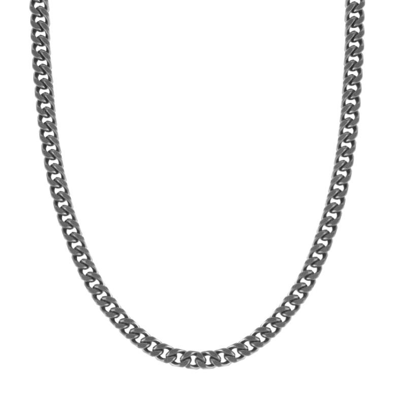 Collana Unisex BIKKEMBERGS SKIN04WV in Acciaio Brunito con Diamante 0.01 ct