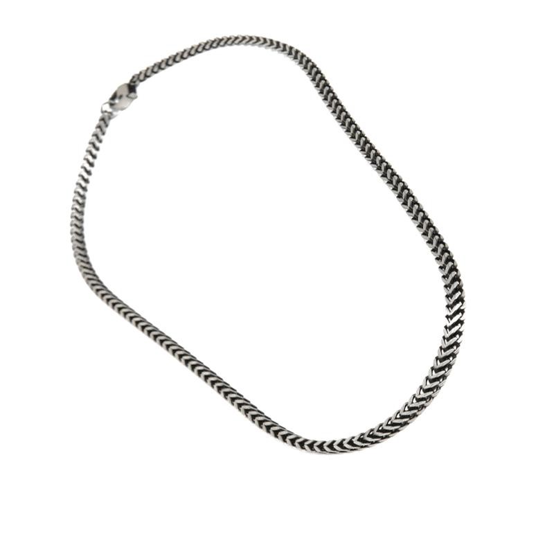 Collana Unisex BIKKEMBERGS SKIN03WV in Acciaio Brunito con Diamante 0.01 ct