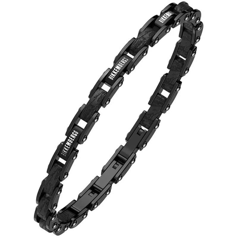 Bracciale Unisex BIKKEMBERGS WILB01BB in Acciaio PVD Nero con Ebano