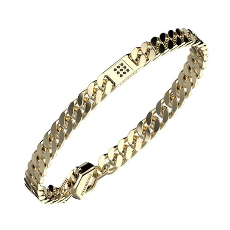 Bracciale Unisex BIKKEMBERGS SKIB18GG in Acciaio PVD Oro con Diamanti 0.10 ct