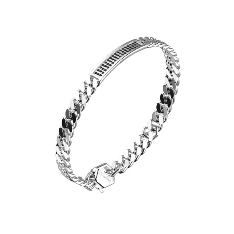 Bracciale Unisex BIKKEMBERGS SKIB19WW BR Grumetta in Acciaio con Diamanti 0.10 ct