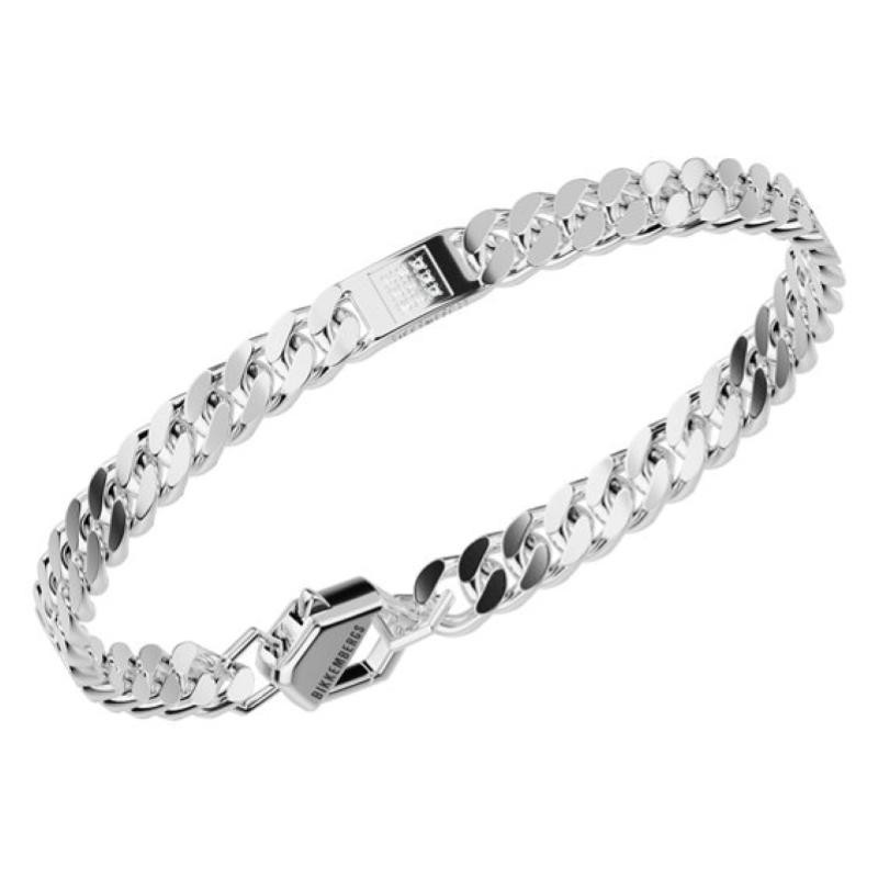 Bracciale Unisex BIKKEMBERGS SKIB18WW Grumetta in Acciaio con Diamanti 0.10 ct