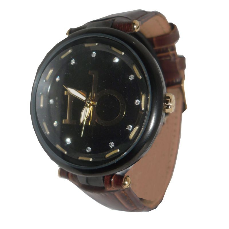 Orologio Solo Tempo Uomo Roccobarocco W0312gtnblk Cassa Acciaio Pvd Nero Cinturino Pelle Marrone