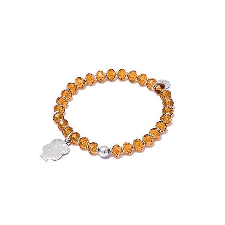 Bracciale Elastico Donna Jack & Co Jcb0233 Con Cristalli Charm Gufo Argento 925