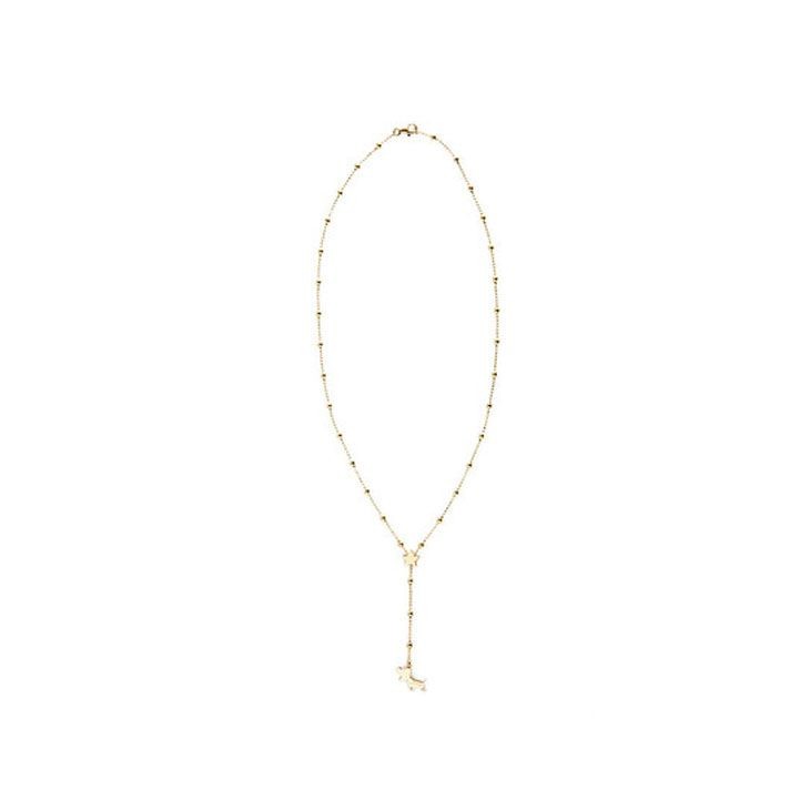 Collana Donna Cane Jack&Co Jcn0201 In Argento 925 Placcata Oro Con Chiusura Moschettone Logata