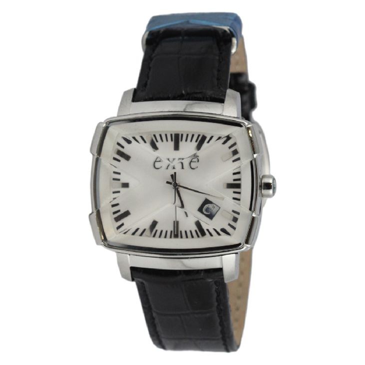 Orologio Solo Tempo Uomo Exte Ex.4008m-04 Cassa Acciaio Pelle Nero