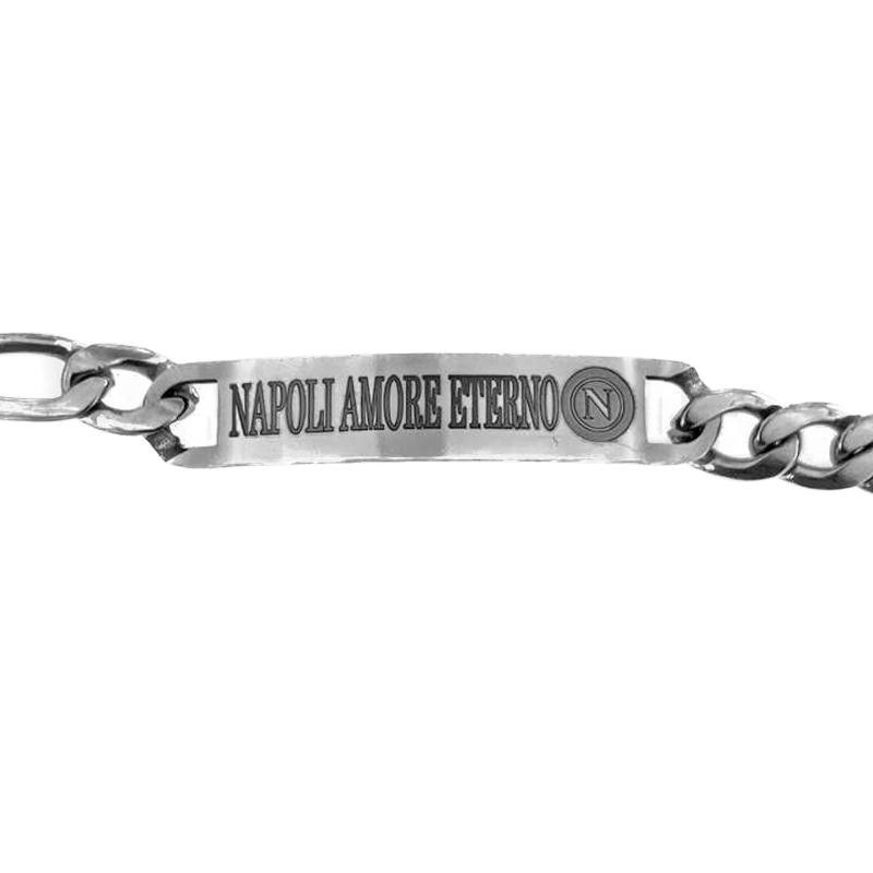 Bracciale Unisex ACBR15 in Acciaio con incisione Napoli