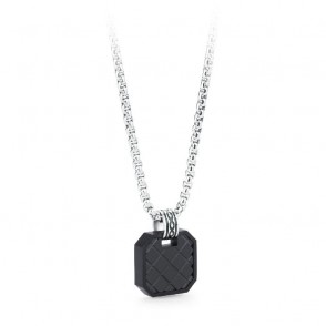 Collana Pendente Uomo Brosway Bse05 Pendente Nero Logato