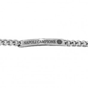 Bracciale Unisex Acciaio BR19 con incisione Napoli