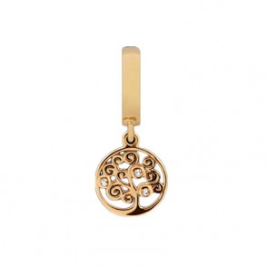 Charm Pendente Christina In Argento 925 Placcato Oro 18kt Albero Della Vita - 610-G30